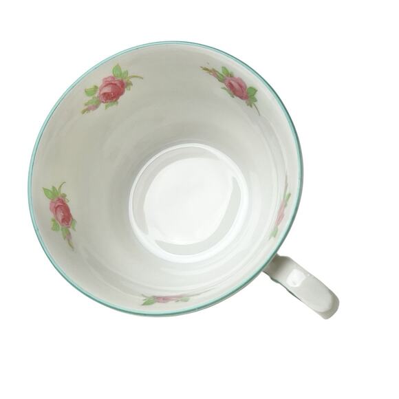 Schumann Bavaria Germany US Zone Pink Roses Floral Demitasse Cup Saucer Vintage - Picture 4 of 11